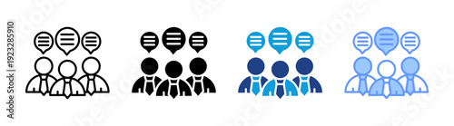 Discussion icon set multiple style collection