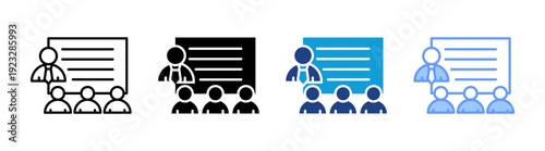 Presentation icon set multiple style collection