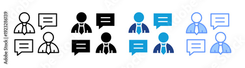 Dialog icon set multiple style collection