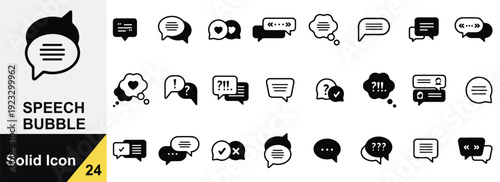 Messaging Chat Black Glyph Icons