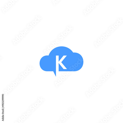 The logo features a white letter 