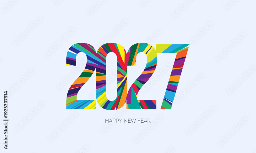 Obraz premium Simple and Trendy New Year 2027 Design Template.