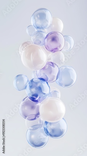 digital technology purple glass bubble poster background