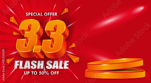 3.3 Flash sale discount backgrounds. For shopping days, online shopping, special offer coupons, vouchers, banner templates, websites, social media ads.