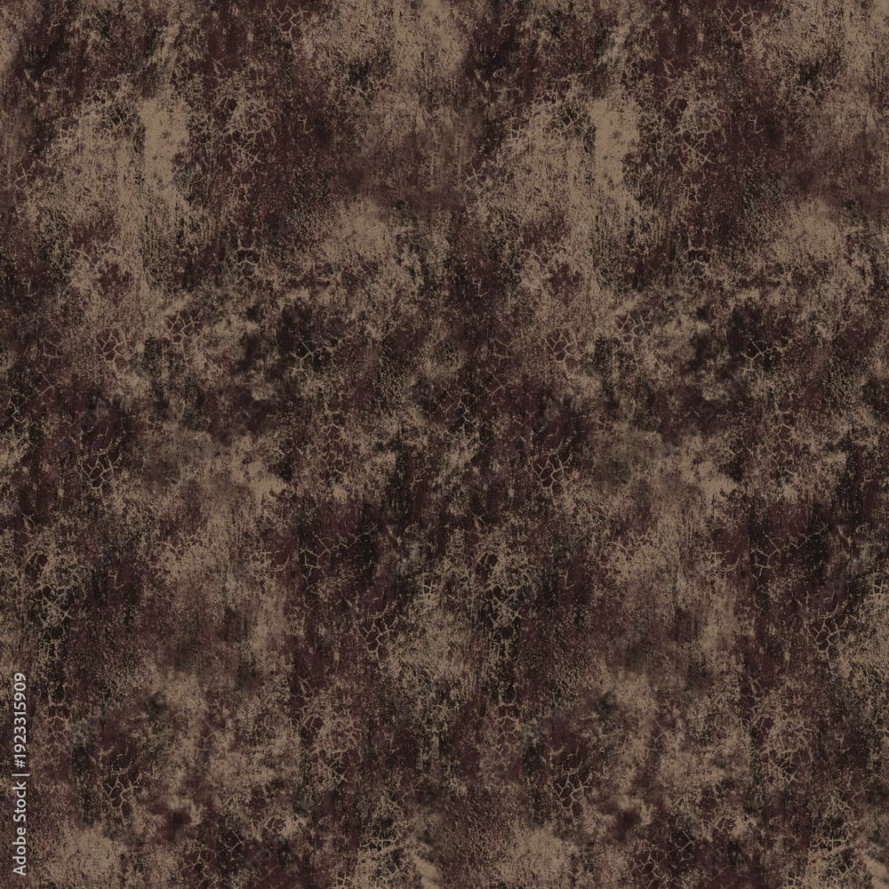 Naklejka premium Seamless Dark Brown Distressed Grunge Texture Background Image