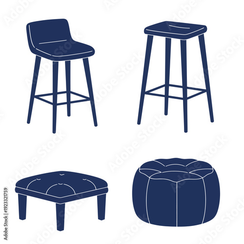 Furniture Stools and Ottoman Seating Options.