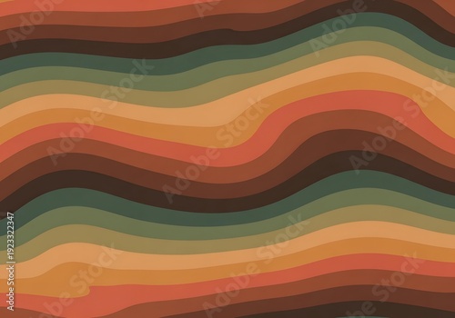 earthy autumn wavy stripes abstract background