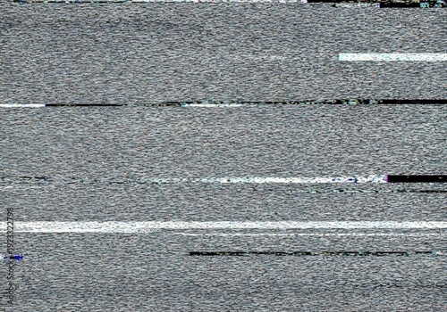 gray static noise and horizontal glitch streaks texture background