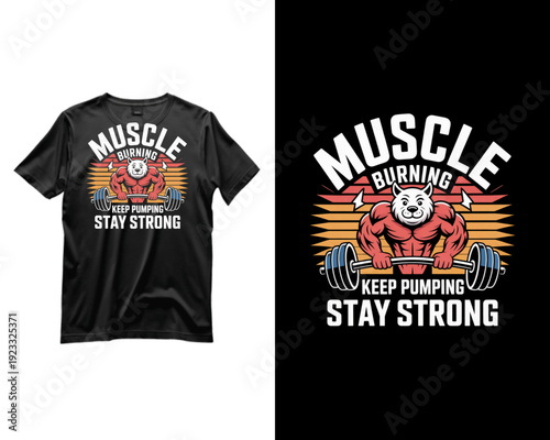 Gym vector t shirt design 