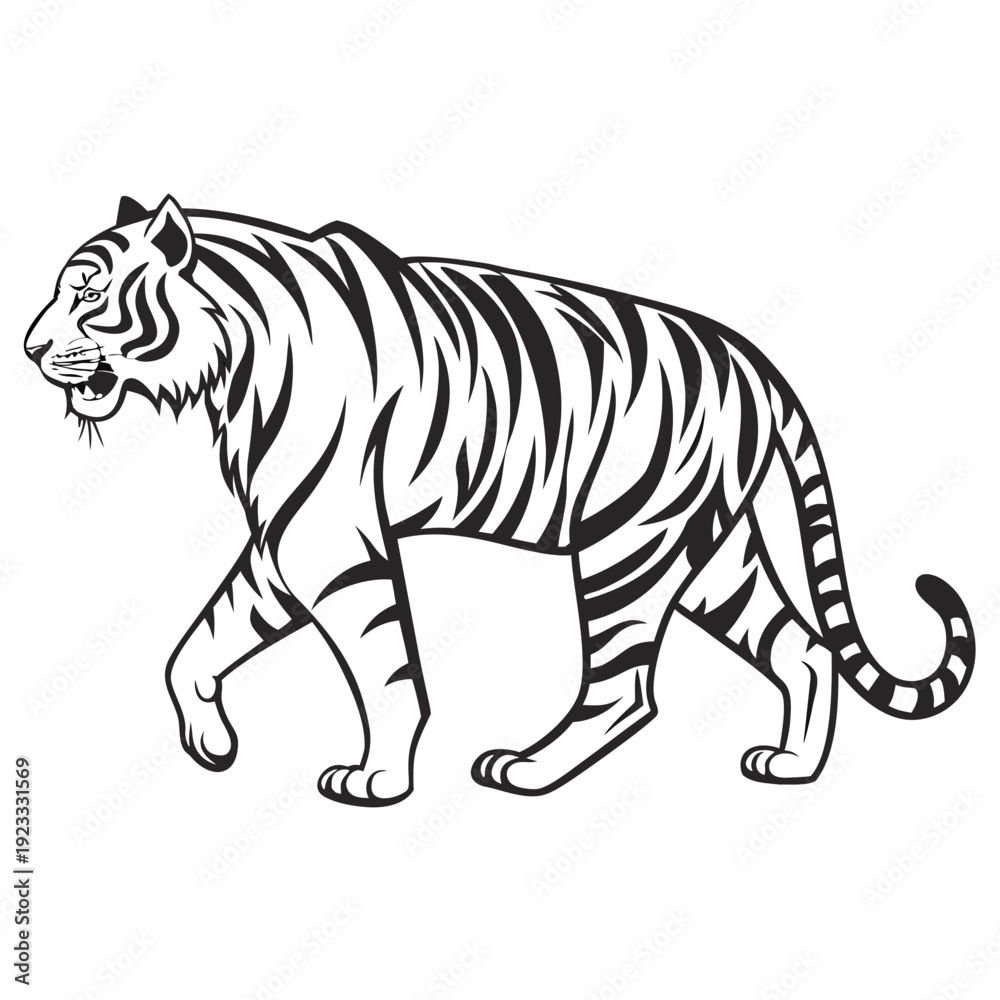 Obraz premium tiger vector illustration
