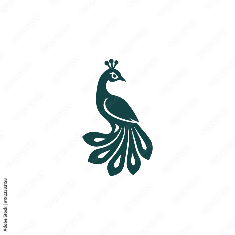 Fototapeta premium Majestic Peacock Logo