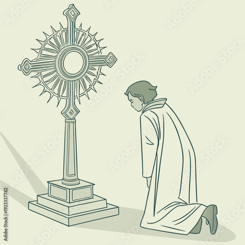 Praying Person With Cross