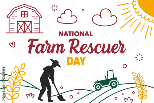 Farm Safety and Rescue Appreciation Day Vector Illustration