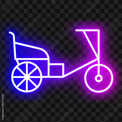 Neon Rickshaw Illustration