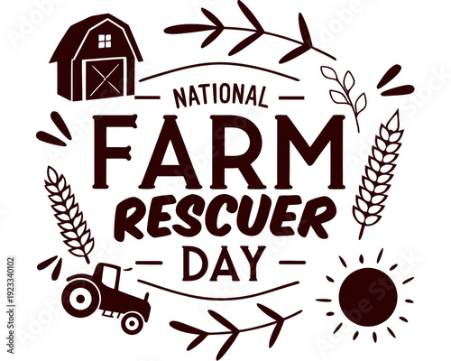 Farm Safety and Rescue Appreciation Day Vector Illustration
