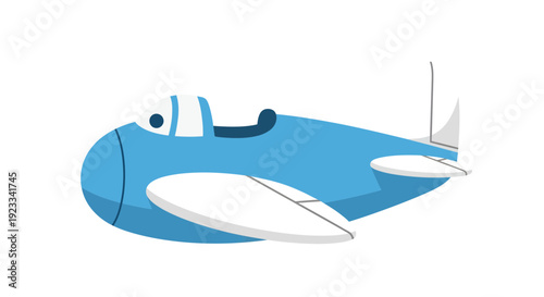 Airplane Vector Illustration, Cartoon Style Graphic, Travel and Transportation Concept