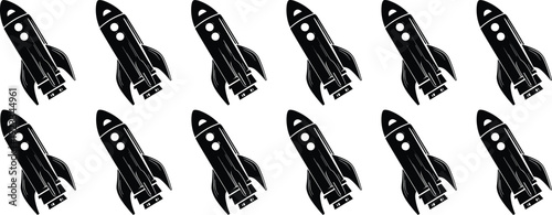 Rocket ship silhouettes, spooky Halloween ghosts and pumpkins, zebra with foal, mushroom varieties, Islamic calligraphy, mosque architecture, and starfish vector.