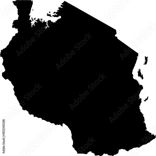 Vector map of tanzania