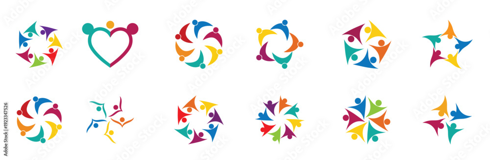 Fototapeta premium Community people, network and social icon