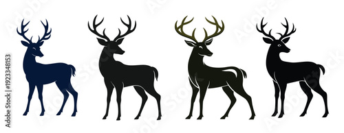 deer on a white background deer silhouette