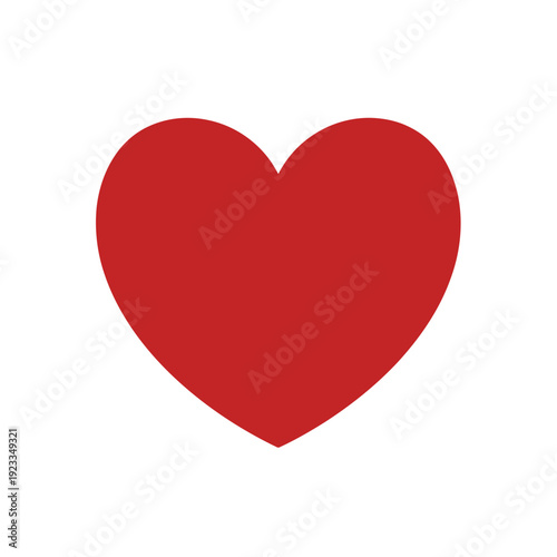 Free Download A classic red heart icon on a white background, symbolizing love and affection in a simple graphic design - GFXLoad