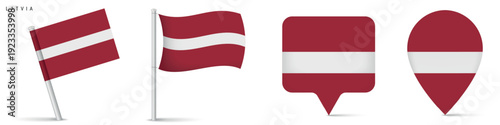 Latvia flag icons collection isolated on white background Free Download Latvia flag icons collection isolated on white background - GFXLoad