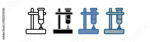 
boiling flask icon set multiple style collection with boiling flask design