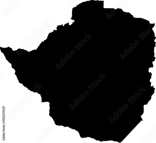 Vector map of zimbabwe
