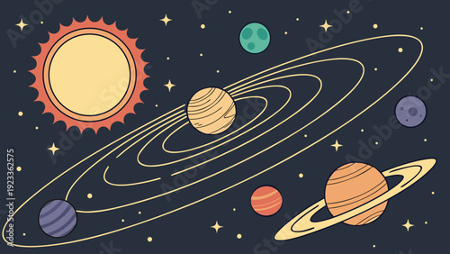 vector illustration of a spaceship