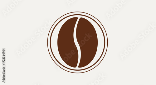 Coffee Bean Icon Simple Design Element.