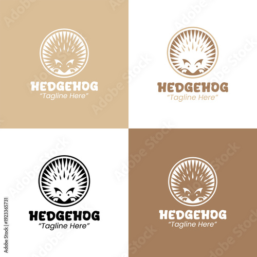 Professional Hedgehog Modern Minimalist Emblem for Eco Business