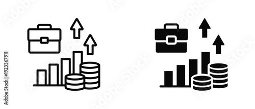 Business Profitability icon set with style outline and solid. vector simple elements for design and presentation.