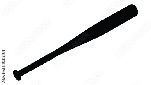 A black baseball bat on a white background isolated on white background, Vector
