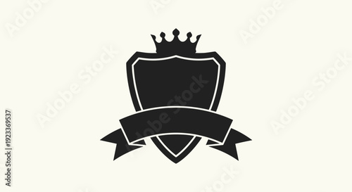 Black Shield Crest with Crown Emblem.