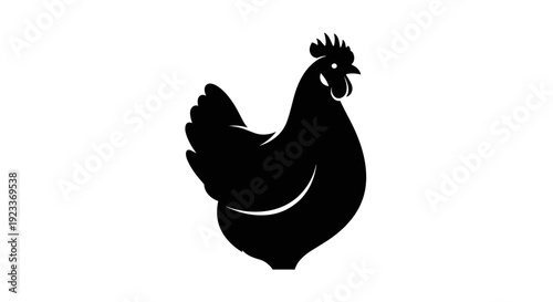 Black Silhouette of a Chicken.