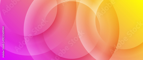 Vibrant Soft Gradient Circles. A modern abstract background with smooth yellow-to-purple gradients and soft 3D-style overlapping spheres. Perfect for creative headers, social media, and app design.