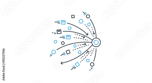 Global digital network connection technology abstract illustration