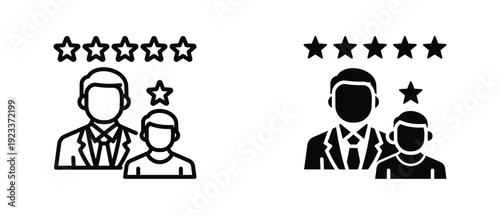Career Mentoring icon set with style outline and solid. vector simple elements for design and presentation.