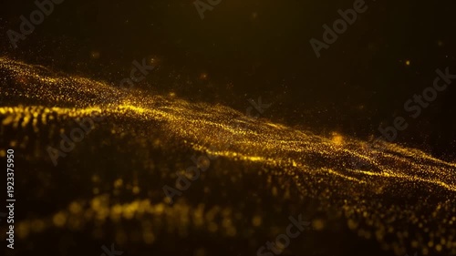Golden Particles Swirling in Dark
