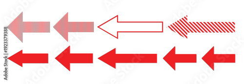 left arrow set vector icon