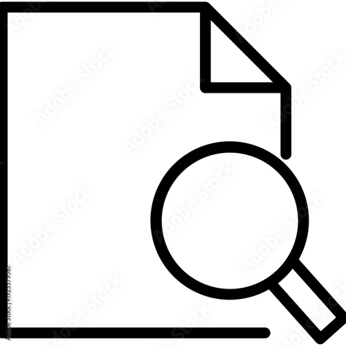 Document icon. document paper icon with search.
