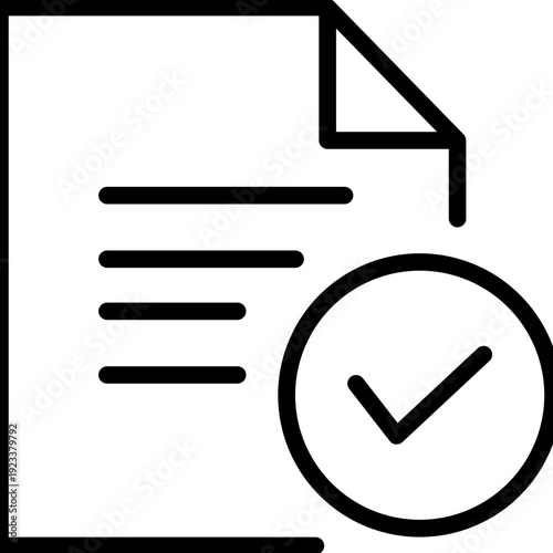 Document icon. document icon with a check mark.
