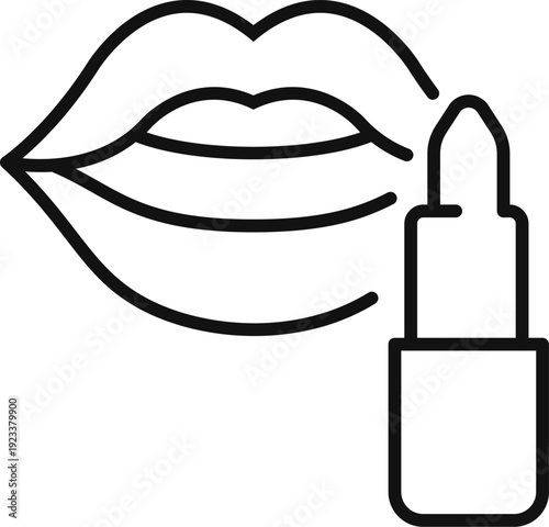 Makeup Powder Compact with Cosmetic Brush – Black and White Line Art Beauty Icon, Face Powder Case Illustration, Makeup Tool Vector for Cosmetics, Beauty Salon, Fashion and Skincare Design