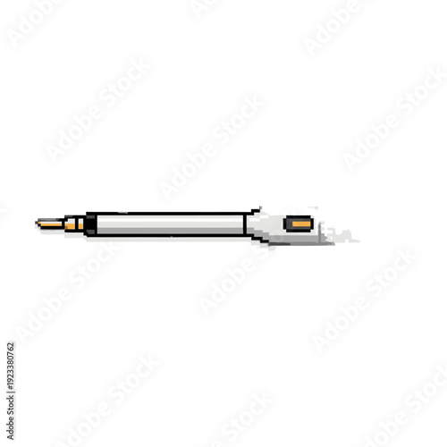 A silver and black corded electric soldering iron on a white background.