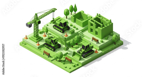3D Model of Construction Site.