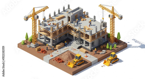 3D Model of Construction Site.