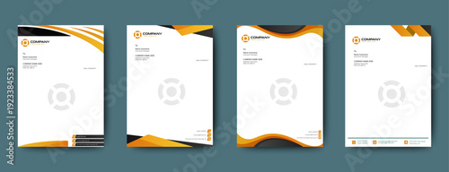 Set of Business Letterhead Template. Editable Company Letterhead Design. vector	