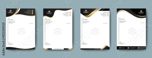 Set of Business Letterhead Template. Editable Company Letterhead Design. vector	