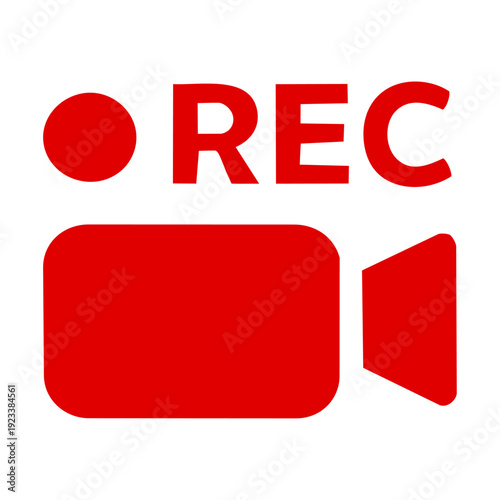 REC Recording Camera Icon (Red)
赤いREC録画カメラアイコン