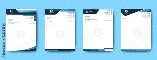 Set of Business Letterhead Template. Editable Company Letterhead Design. vector	